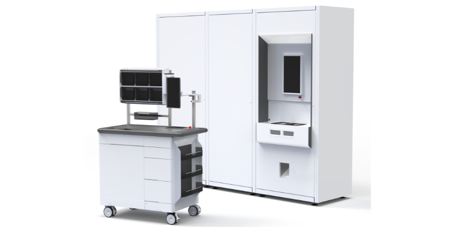 Discover the first robotic automated dispensing cart for administering medicines and managing medical devices